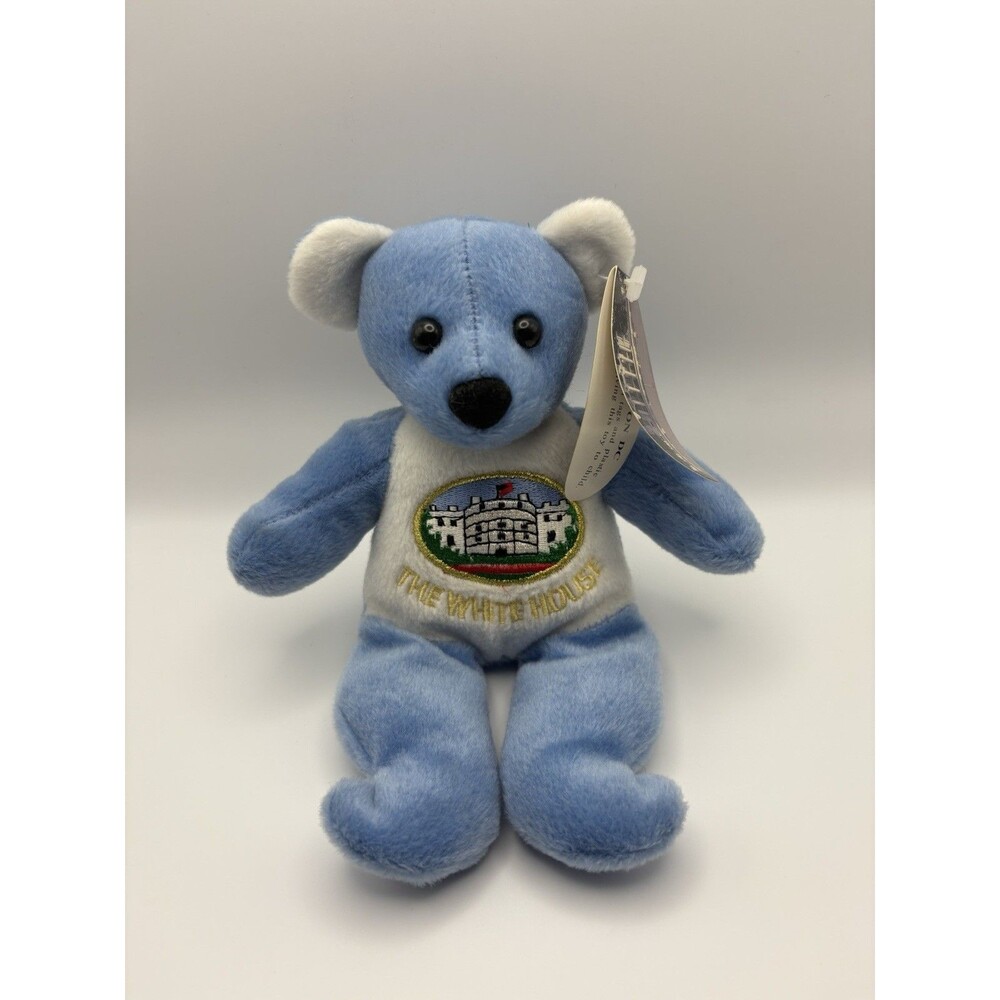 Set of 2 White House Souvenir Bean Bag Plush Bears with Tags Washington DC - Picture 6 of 9